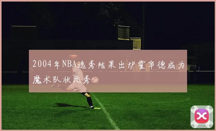 2004年NBA选秀结果出炉霍华德成为魔术队状元秀